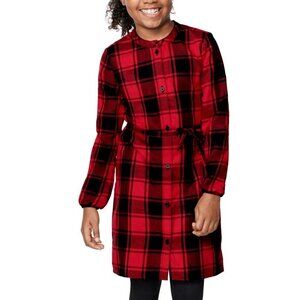 The‎ Children's Place Girls Buffalo Plaid Shirt Dress in Red - Size Small (5/6)